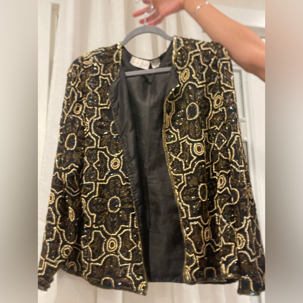 Laurence Kazar Vintage Pearl Beaded Jacket